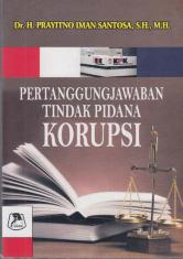 Pertanggungjawaban Tindak Pidana Korupsi